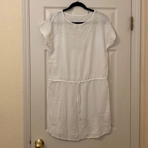 Espirit Drawstring Smock Eyelet Dress - S/M